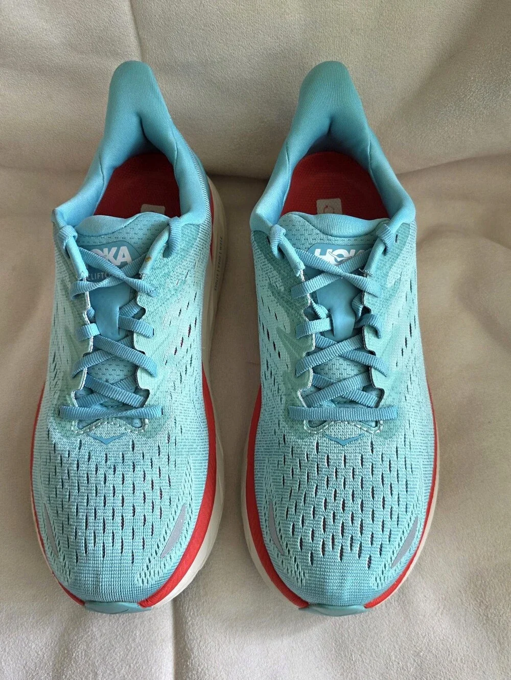 Hoka Women's Running Shoes/Sneakers Teal w/Red Accents Size 9D